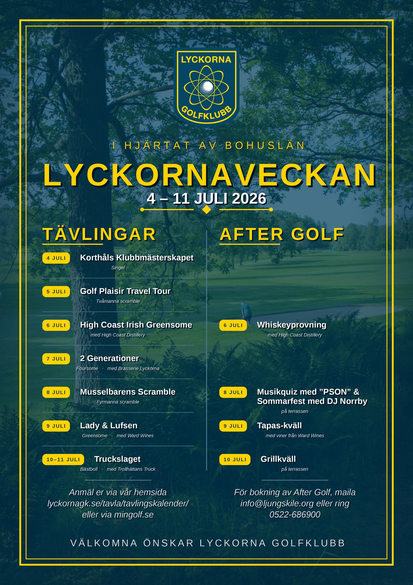 Lyckornaveckan 4-11 juli 2026 - Lyckorna Golfklubb