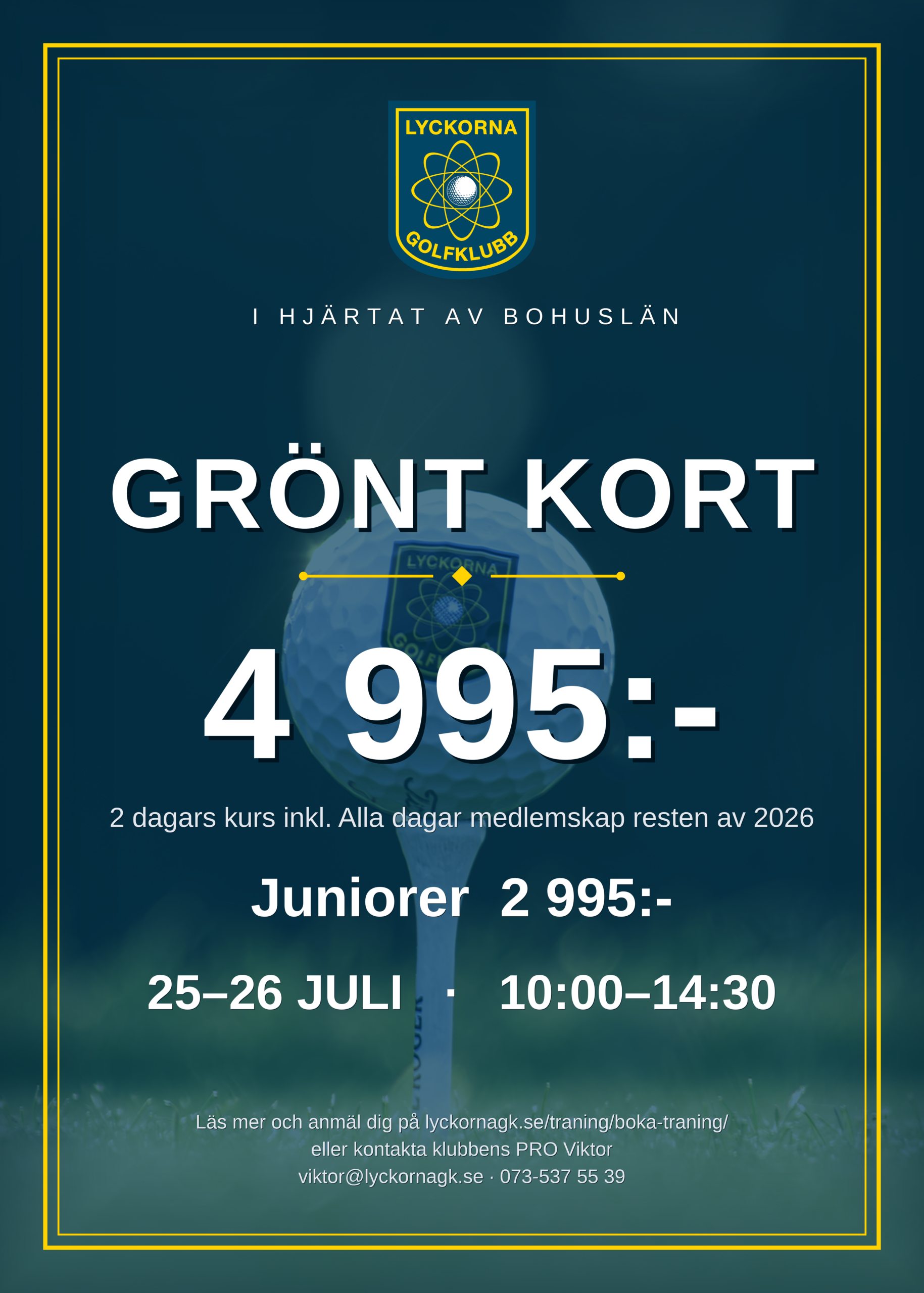 Grönt kort 25-26 juli 2026 - Lyckorna Golfklubb